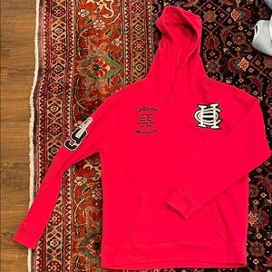 Hollister Bright Red Graphic Hoodie